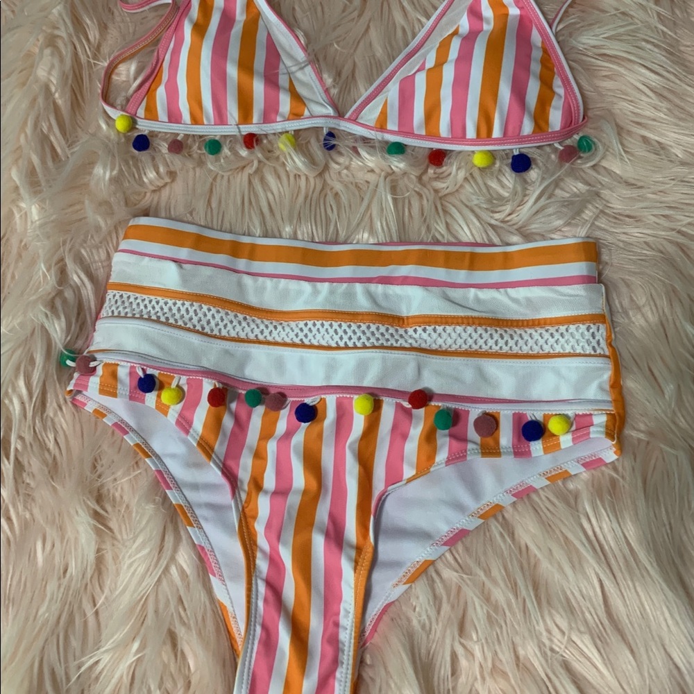 High waisted colorful swimsuit - Picture 2 of 6